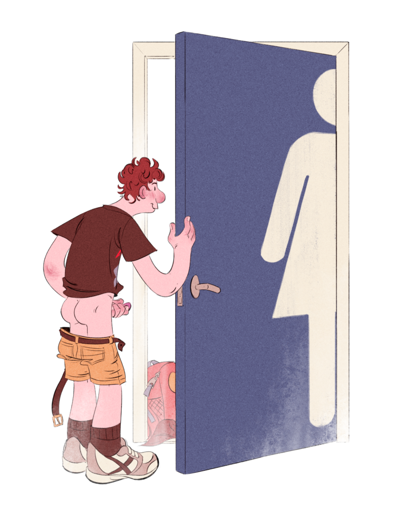 ser inn i jentegarderobe